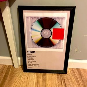 Framed Kanye West album poster